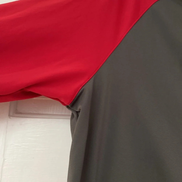 Nike The Athletic Dept Full Zip Sweatshirt Size XL Mens Gray Red Swoosh Jacket - Picture 6 of 10